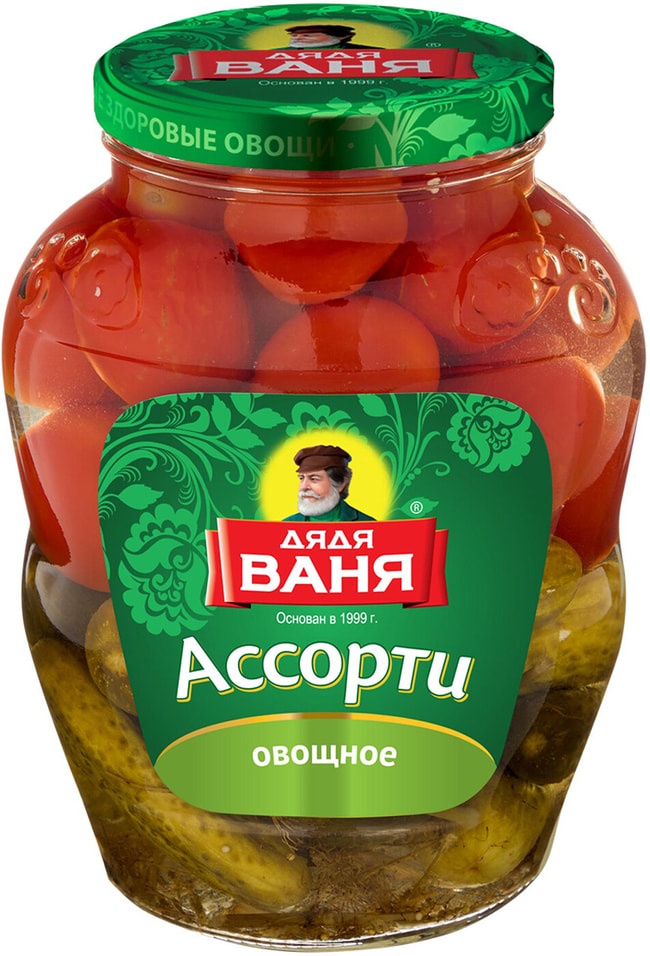 Ассорти Дядя Ваня Огурцы и томаты 1.8кг