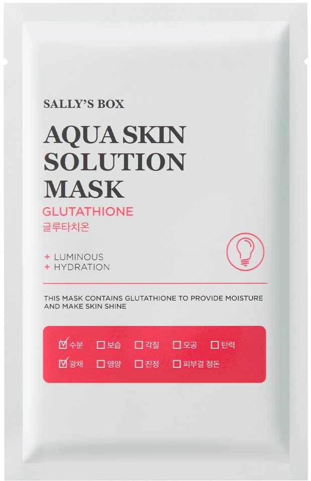 Маска для лица Sally's box Aqua Skin Solution Глутатион тканевая 22мл