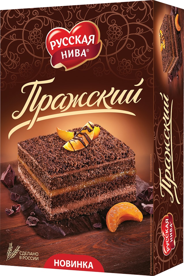 Торт Русская нива Бисквитный пражский 300г