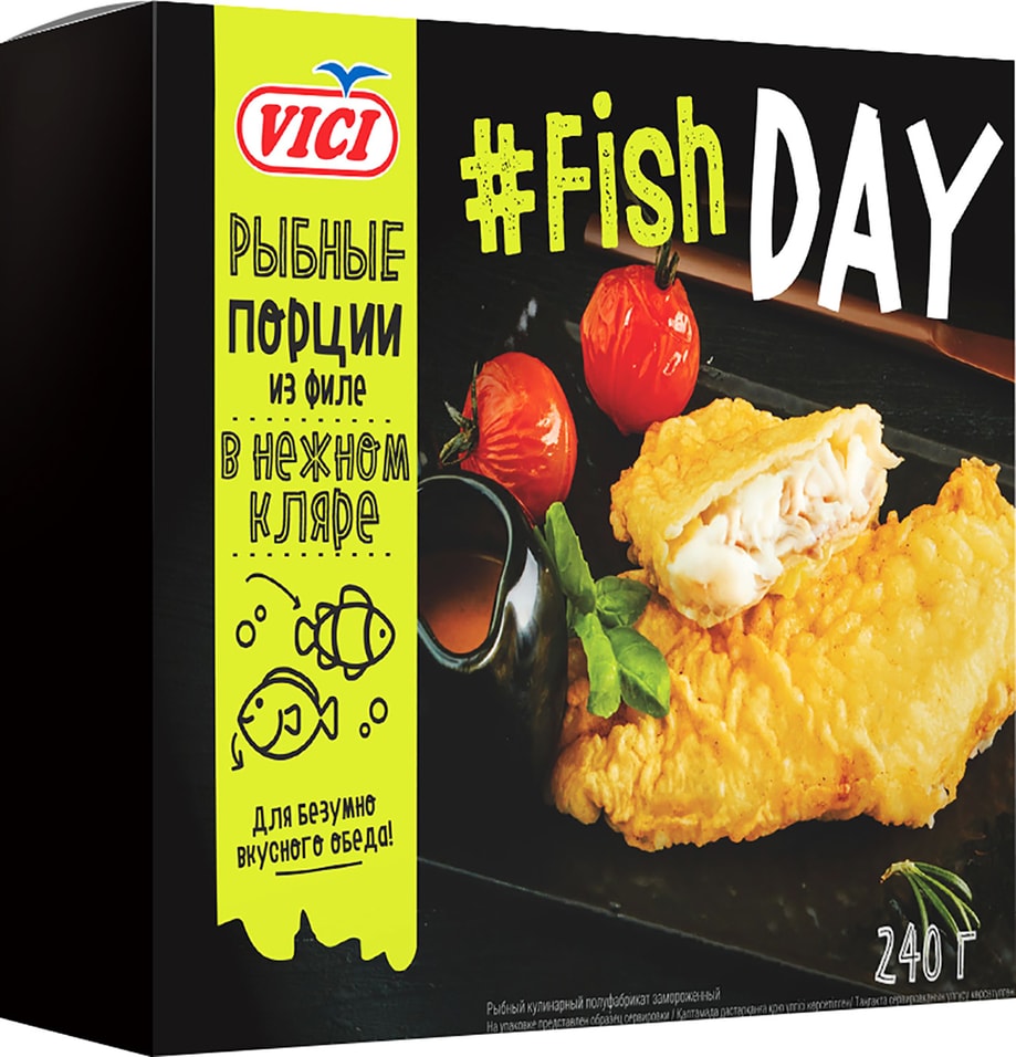 Отзывы о Минтае Vici Fish Day Рыбные порции из филе в нежном кляре 240г