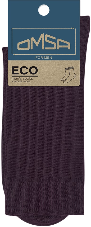 Носки мужские Omsa Eco 401 Colors гладь Mora Кофейный Размер 42-44 209₽