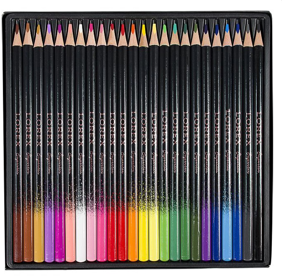 Набор цветных карандашей Lorex Superior трехгранные 24 цвета