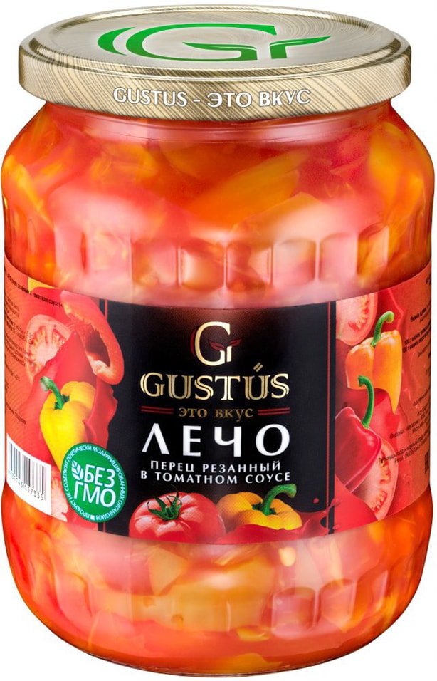 Лечо Gustus Перец резаный в томатном соусе 680г