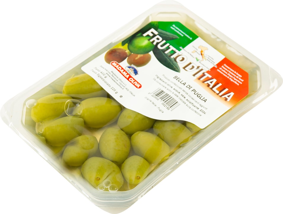 Оливки Madama Oliva Белла Пулия с косточкой 220г