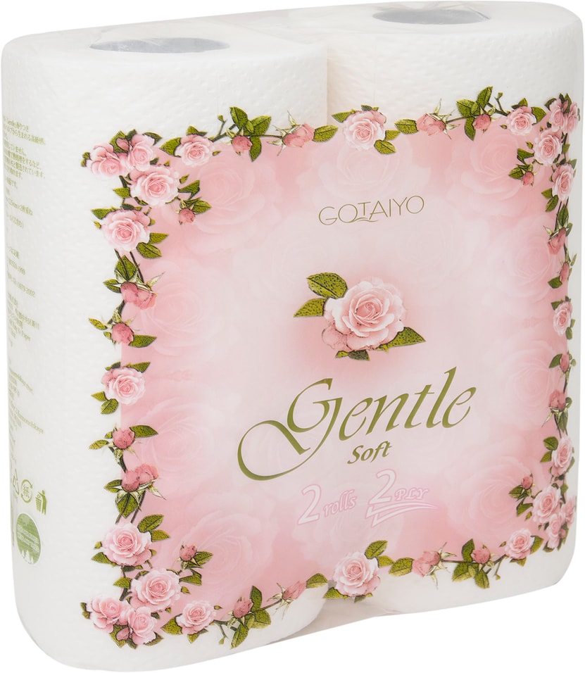 Бумажные полотенца Gentle Soft с ароматом Европы 2 рулона 2 слоя от Vprok.ru