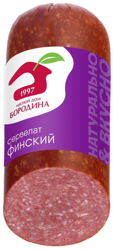 Колбаса Мясной дом Бородина Сервелат Финский варено-копченый 320г