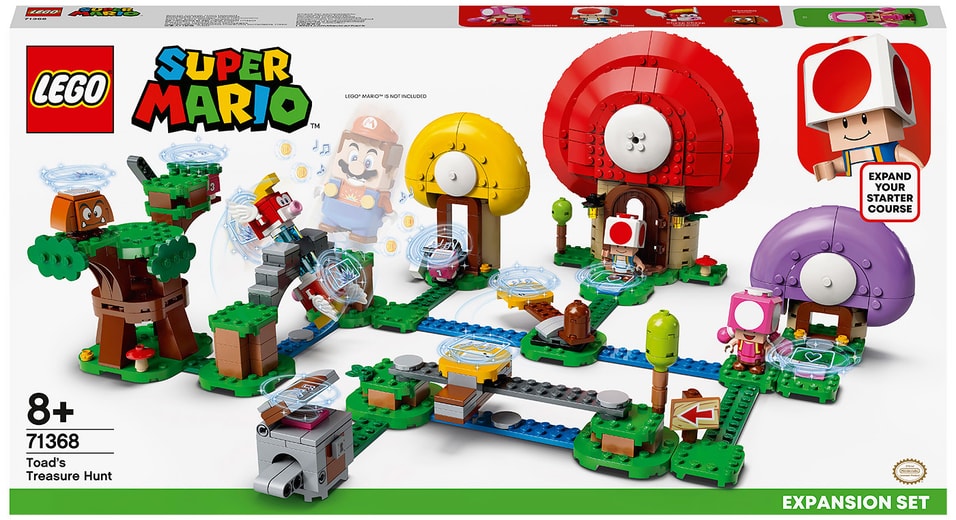 Конструктор LEGO Super Mario 71368 Погоня за сокровищами Тоада Дополнительный набор