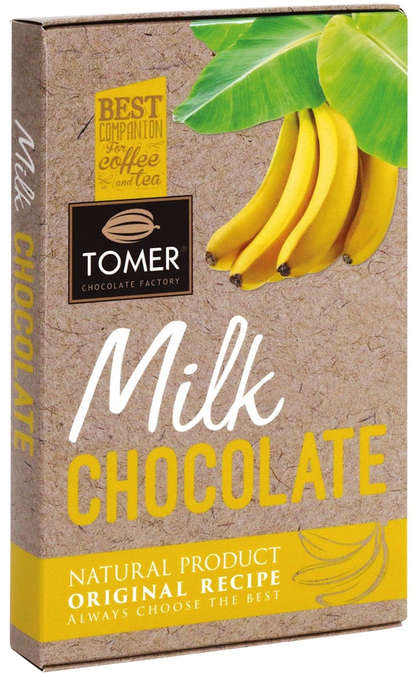 Шоколад Tomer молочный с бананом 90г