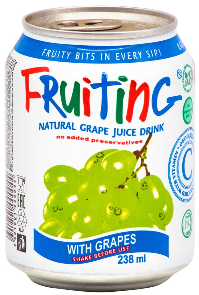 Напиток Fruiting из виноградного сока с цельным виноградом 238мл