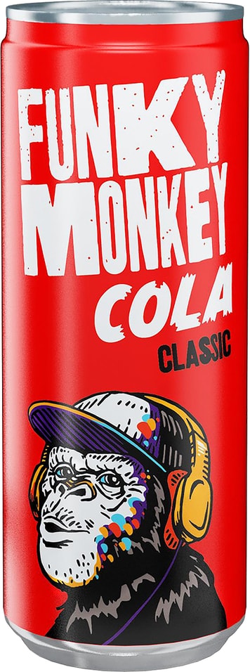 Напиток Funky Monkey Газированный Cola classic 330мл