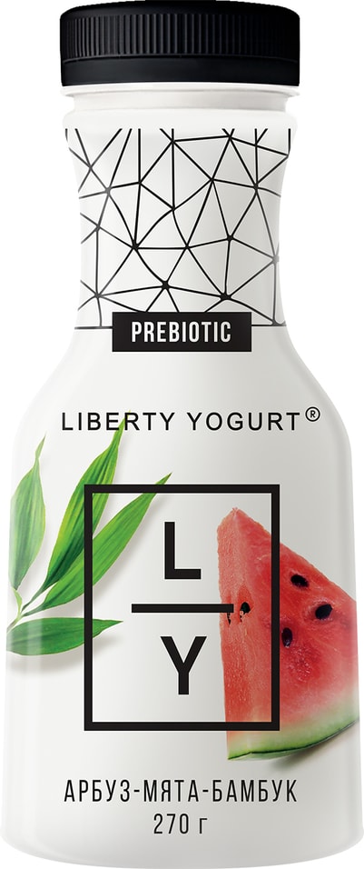 Йогурт Liberty Yogurt Арбуз мята бамбук 1.5% 270г от Vprok.ru