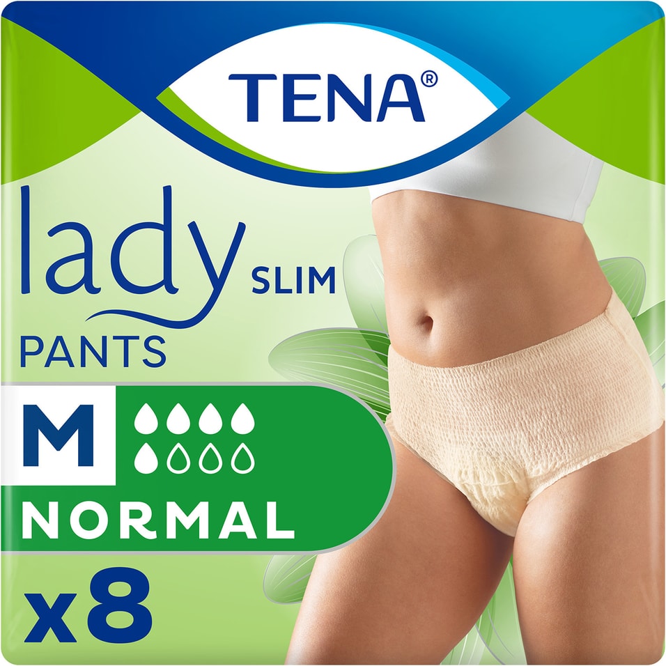 Впитывающие трусы Tena Lady Slim Pants Normal для женщин размер М 8шт от Vprok.ru