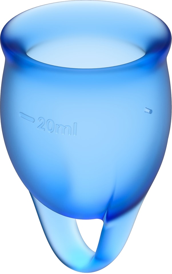 Набор менструальных чаш Satisfyer Feel confident Menstrual Cup blue J1762-6 2шт