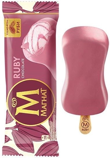 Отзывы о Мороженом Магнат Руби сливочное с белым шоколадом и малиновым наполнителем 8% 70г
