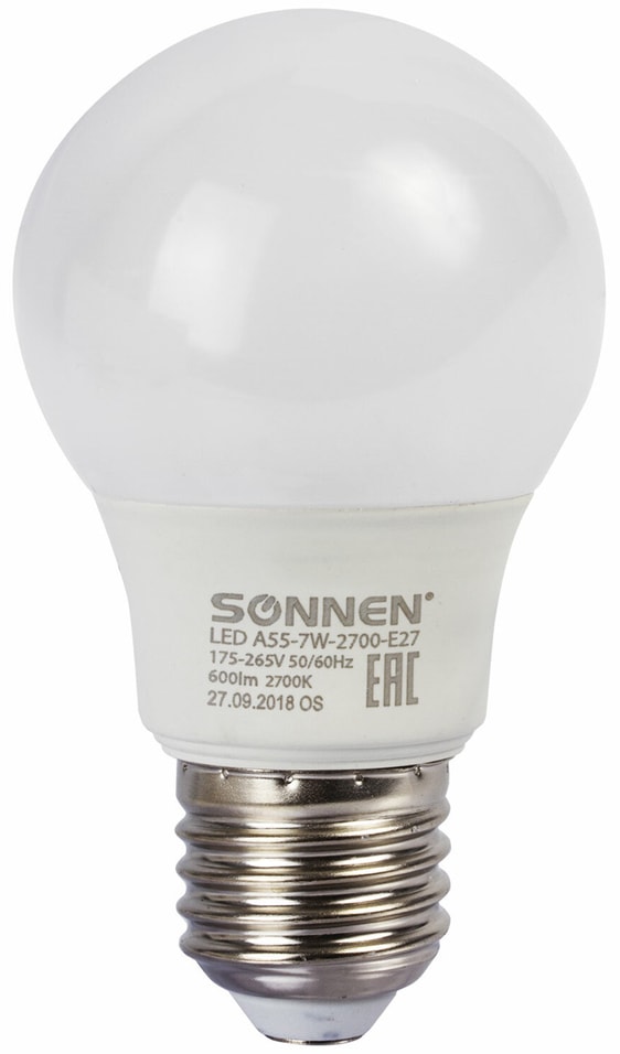 Лампа светодиодная Sonnen 7Вт E27 LED A55-2700