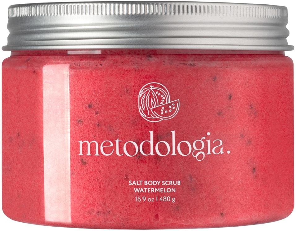 Скраб-детокс для тела Metodologia соляной Арбуз Body scrub watermelon 480г 307₽
