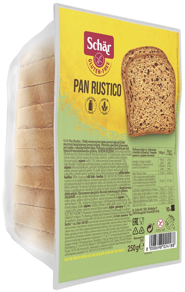 Хлеб Schar Pan Rustico злаковый без глютена 250г