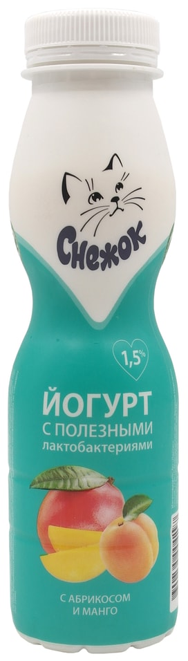 Йогурт питьевой Снежок Абрикос-Манго 15 260г 77₽