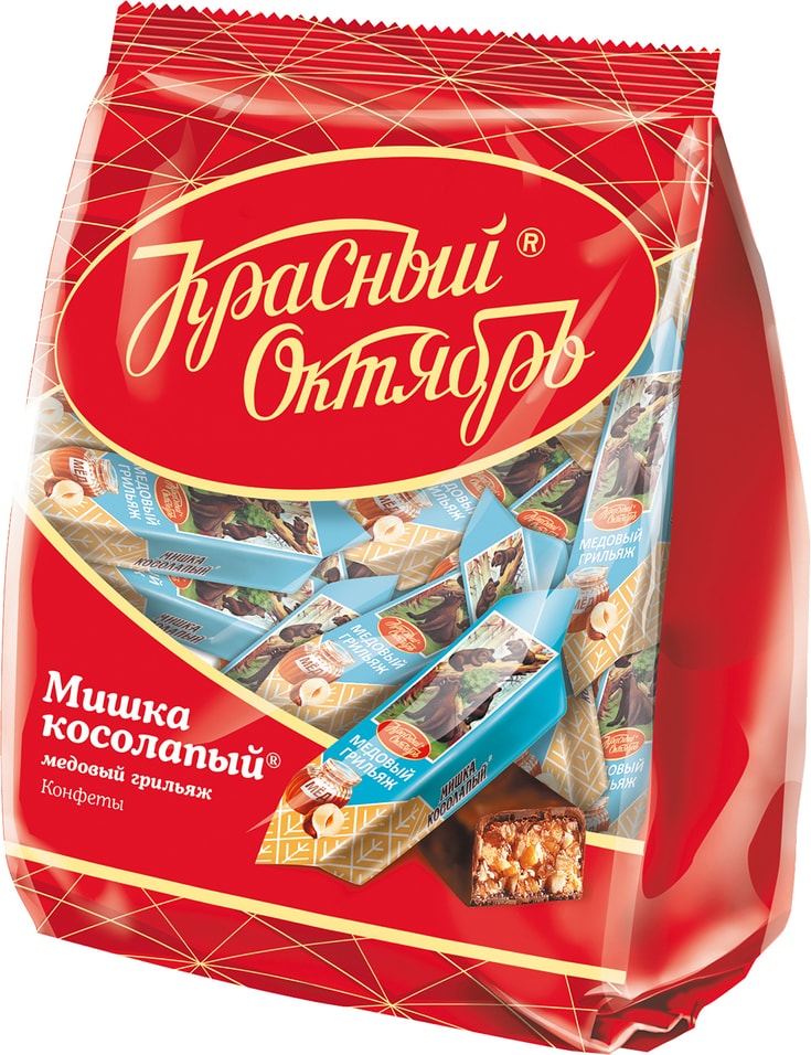 Конфеты Красный Октябрь Мишка косолапый Медовый грильяж 200г
