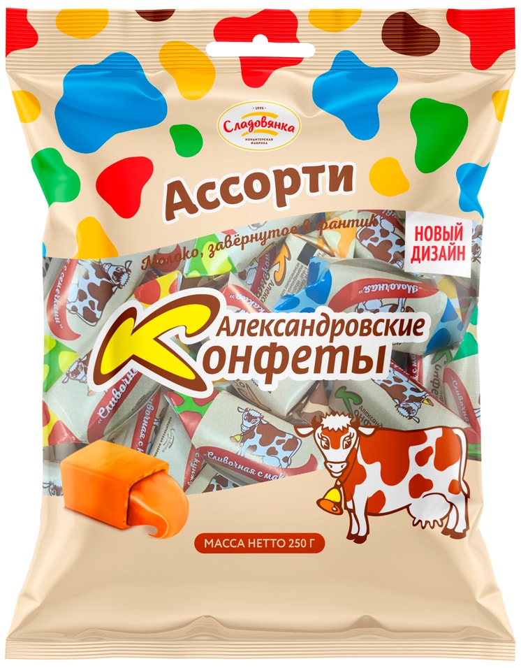 Конфеты Александровские Сладовянка ассорти 250г 200₽