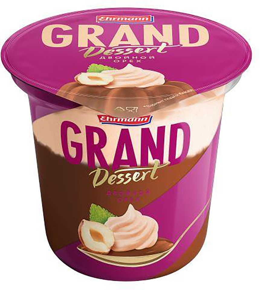 Пудинг молочный Grand Dessert Двойной орех 4.9% 200г от Vprok.ru