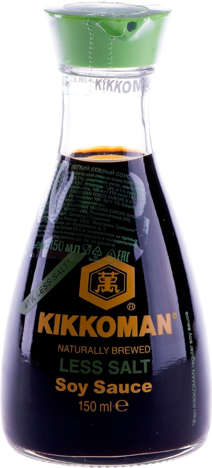 Соус Kikkoman Less Salt соевый 150мл