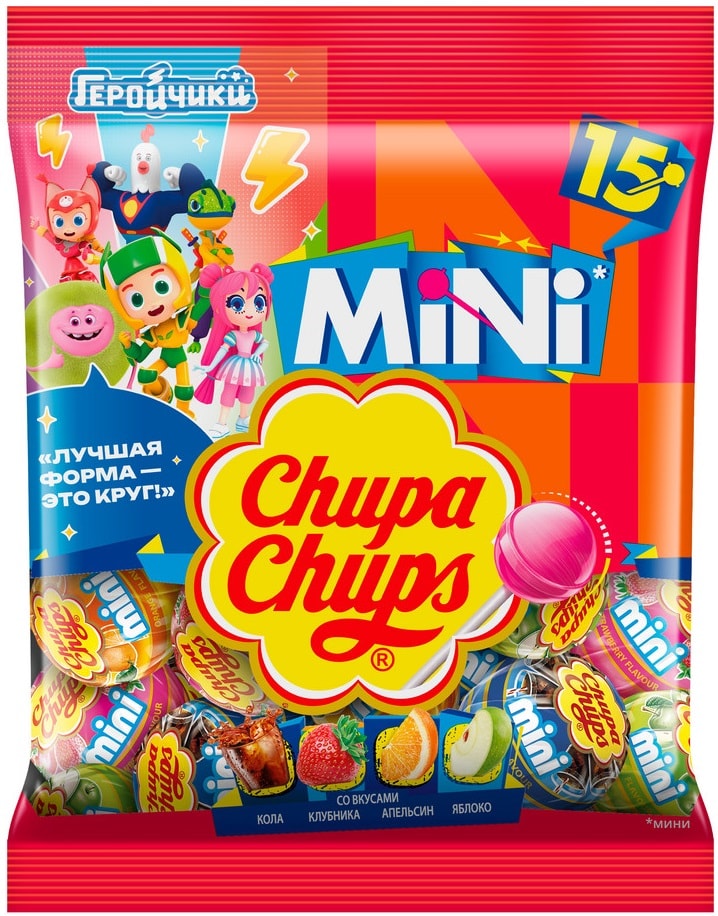 Карамель Chupa Chups Mini ассорти вкусов 90гс доставкой 45₽