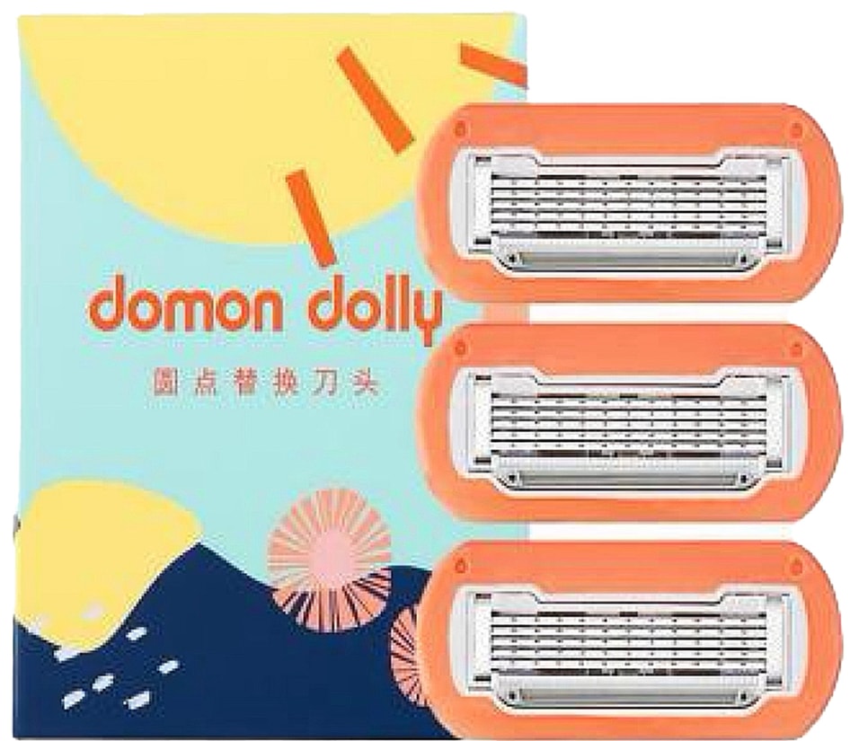 Кассеты для бритья Domon Dolly Peach 5 лезвий 3шт