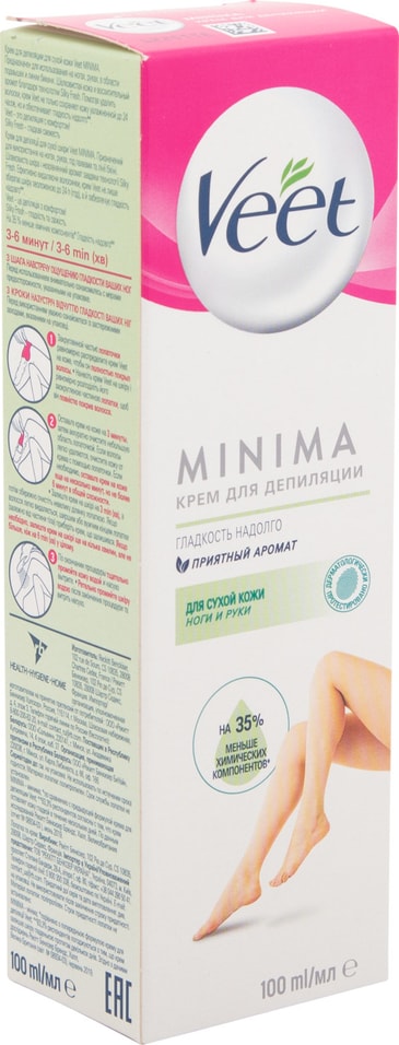 Крем для депиляции Veet Minima для сухой кожи 100мл от Vprok.ru