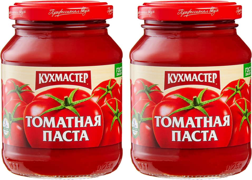 Паста томатная Кухмастер 270г (упаковка 2 шт.) от Vprok.ru