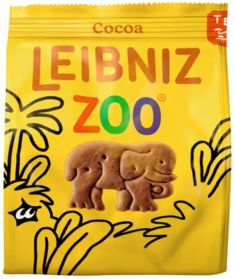 Печенье Leibniz Zoo с какао 100г - Vprok.ru Перекрёсток