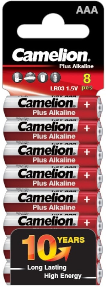 Батарейки Camelion Plus Alkaline SP8 LR03 1.5В 8шт