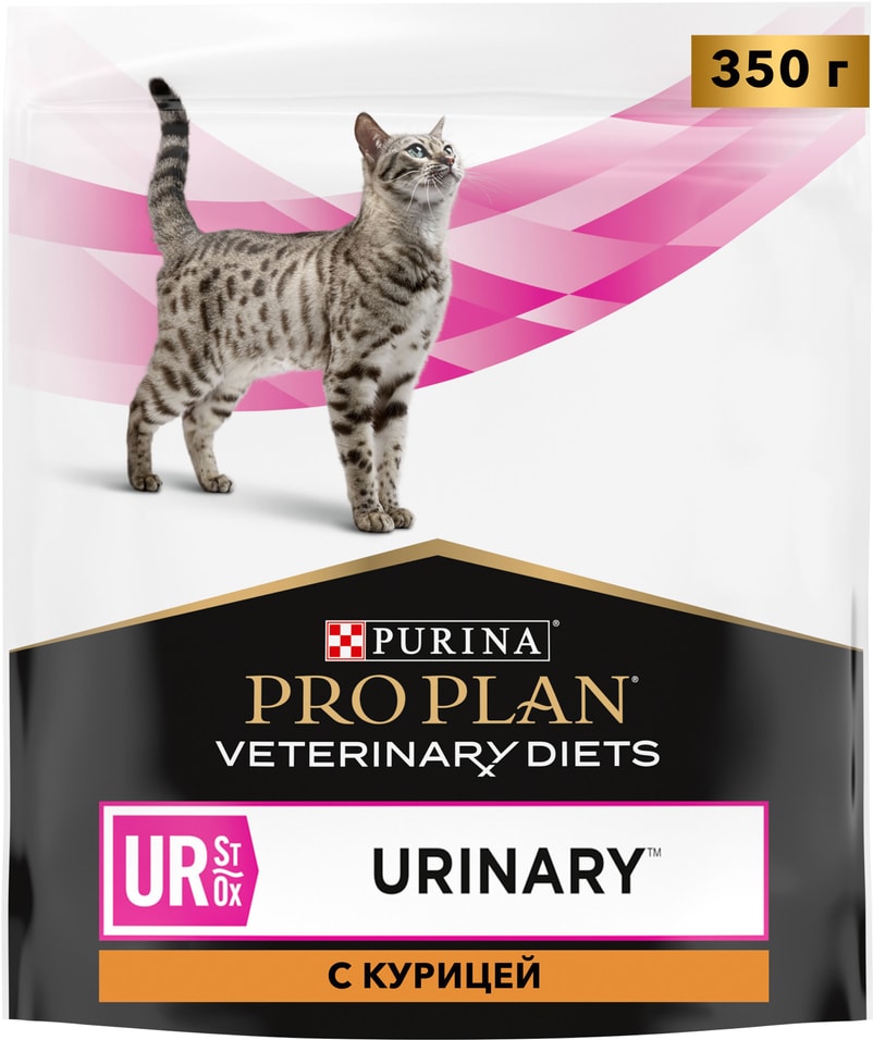 Сухой корм для кошек Pro Plan Veterinary diets UR Urinary для лечения МКБ с курицей 350г