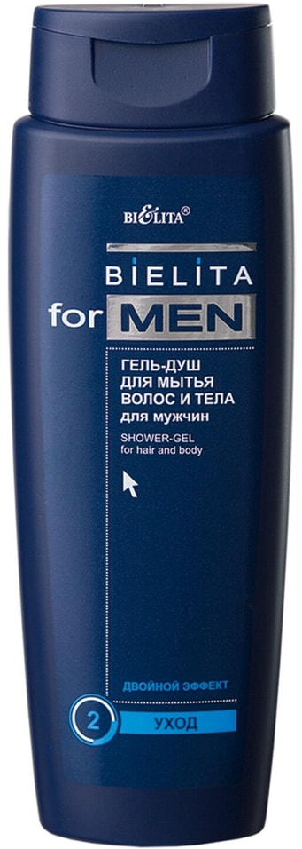 Гель-душ для мытья волос и тела BiElita Men Двойной эффект 400мл 251₽