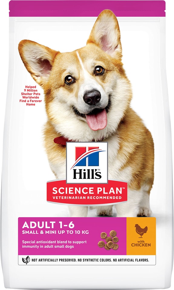 Сухой корм для собак Hills Science Plan Adult Mini для мелких пород с курицей 6кг