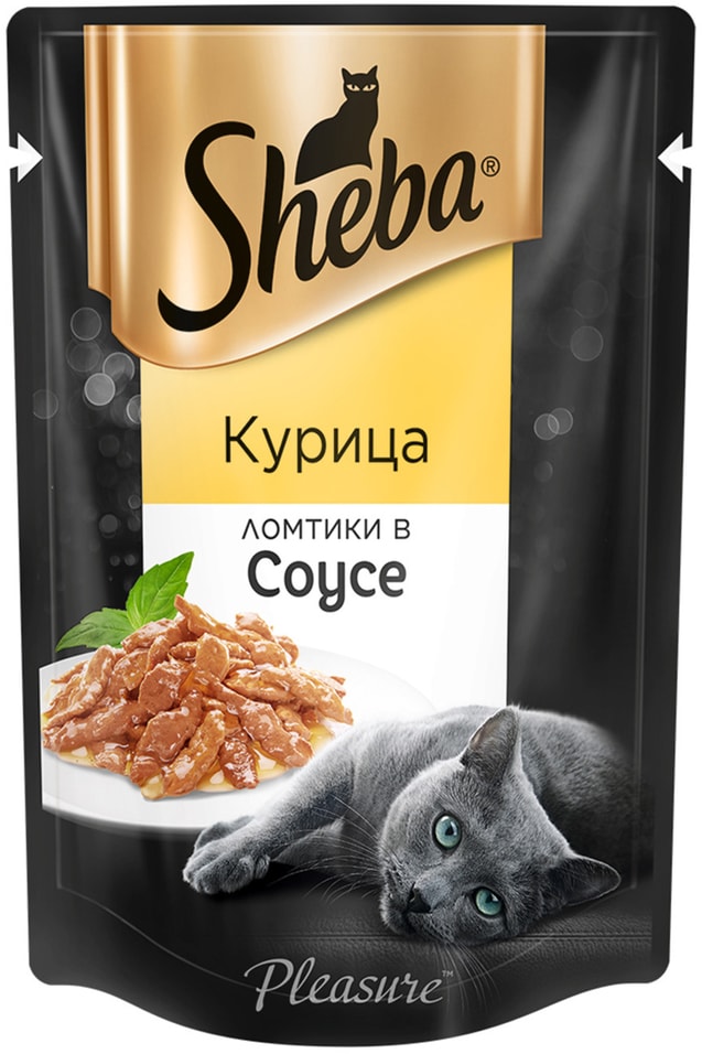 Влажный корм для кошек  Sheba Ломтики в соусе с курицей 85г