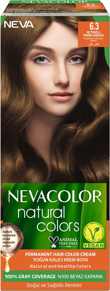Крем-краска для волос Nevacolor Natural Colors № 6.3 Скорлупа лесного ореха