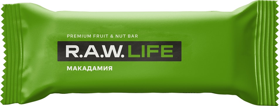 Батончик RAW LIFE Макадамия 47г 150₽