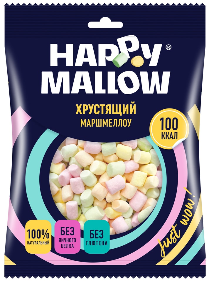 Маршмеллоу Happy Mallow хрустящий 30г Закажите онлайн 155₽