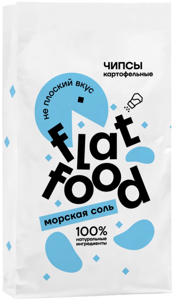 Чипсы картофельные Flat Food с солью 100гс доставкой 115₽