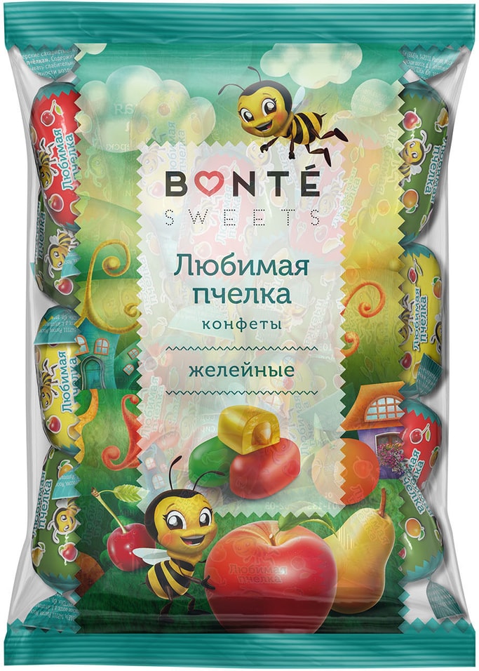 Конфеты Bonte Пчелки желейные микс 250г от Vprok.ru