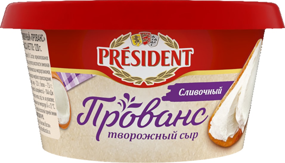 Сыр творожный President Прованс Сливочный 65 120г 105₽