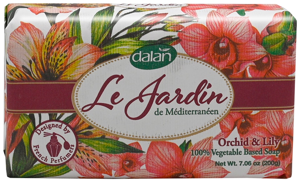 Мыло парфюмированное Dalan Le Jardin с ароматом Орхидеи и лилии 200г
