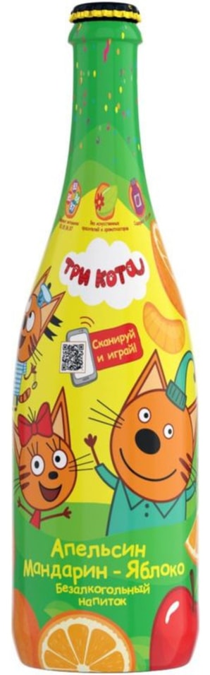 Напиток Три Кота Апельсин-Мандарин-Яблоко 750мл