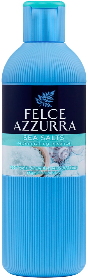 Гель для ванны и душа Felce Azzurra Аромат восстанавливающий силы Морская соль 650мл