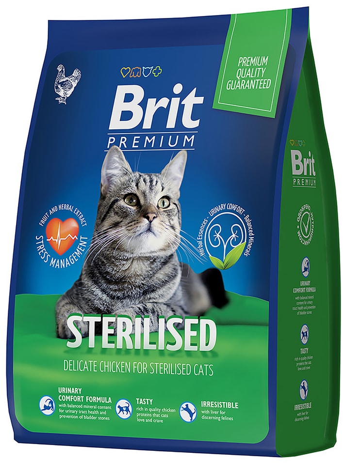 Сухой корм для кошек Brit Premium с курицей 0.4кг Сухой корм для кошек Brit Premium с курицей 0.4кг