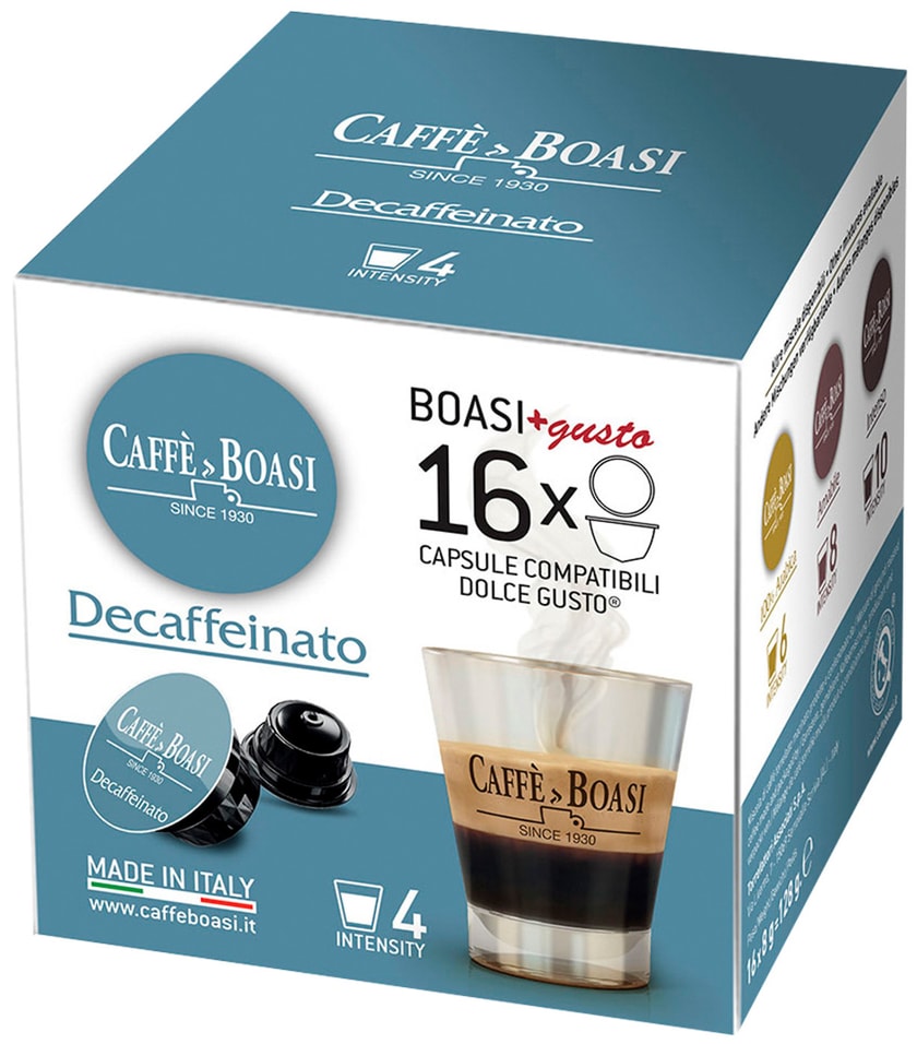Кофе в капсулах Caffe Boasi Decaffeinato 16шт от Vprok.ru