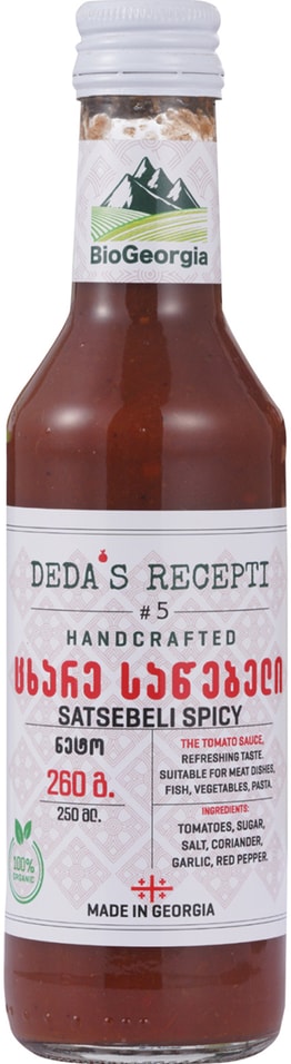 Соус Bio Georgia Dedas Recepti Сацебели пряный 260г