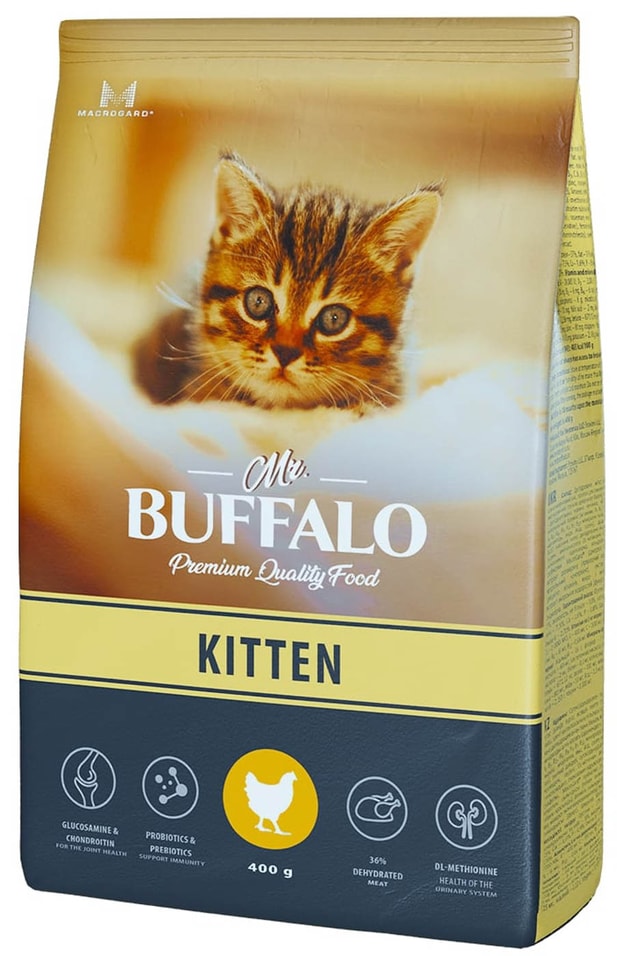 Сухой корм для котят MrBuffalo Kitten с курицей 400г 409₽