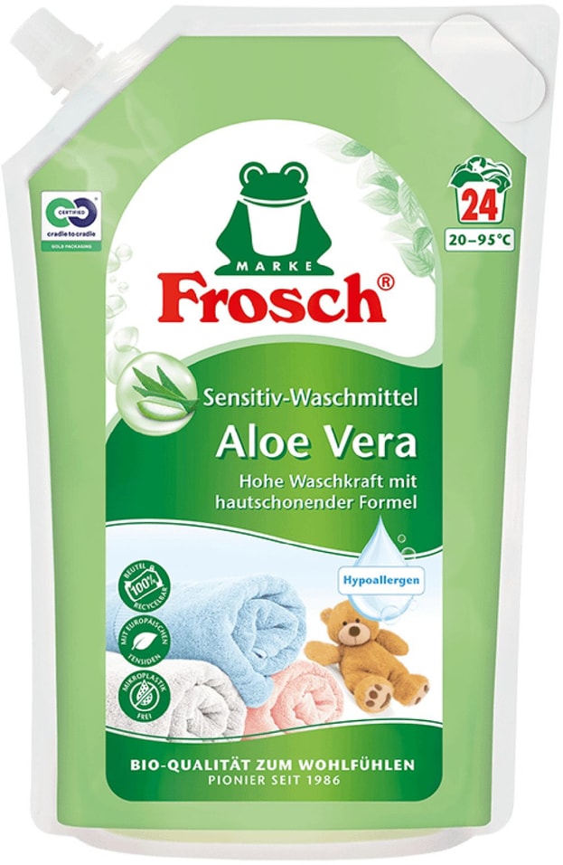 Гель для стирки Frosch Алоэ вера 1.8л. Закажите онлайн!